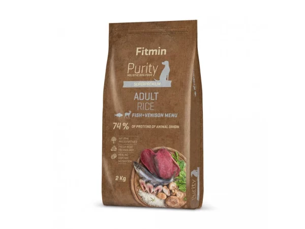 Fitmin Purity Adult Rice Fish & Venison karma dla psów 2 kg