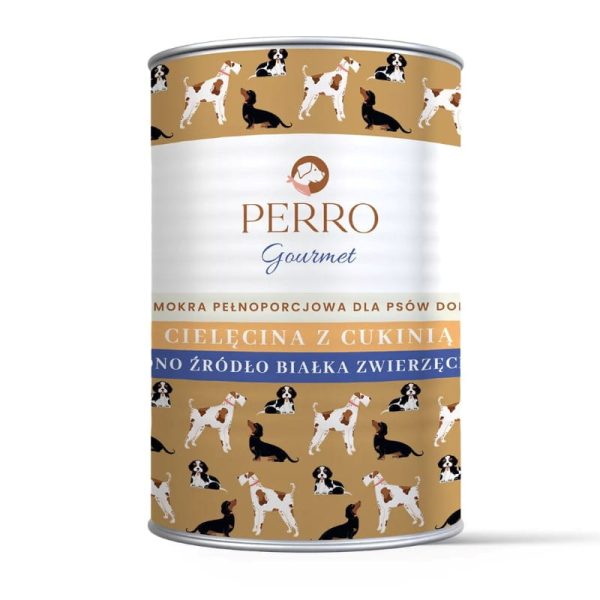 PERRO Gourmet Cielęcina z cukinią dla psów dorosłych 400G