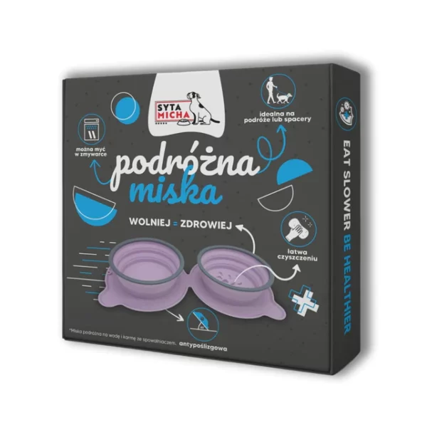 Składana miska podróżna dla psa 500ml SYTA MICHA