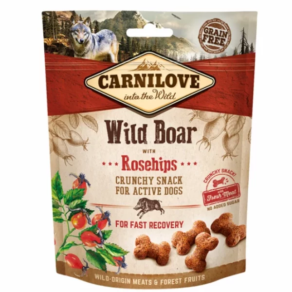 Carnilove Przysmak Crunchy Wild Boar with rosehips dla psa op. 200g