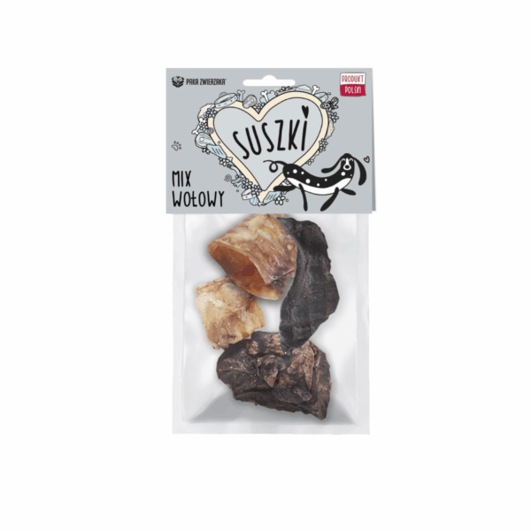 Paka Zwierzaka Suszki Mix Wołowy 100g
