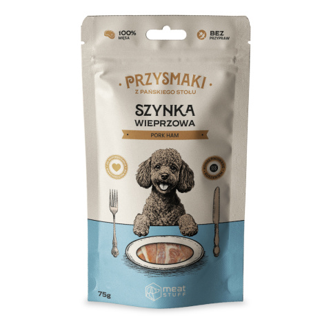 Przysmaki "Z Pańskiego Stołu" - Szynka wieprzowa dla psa - 75g MEAT STUFF