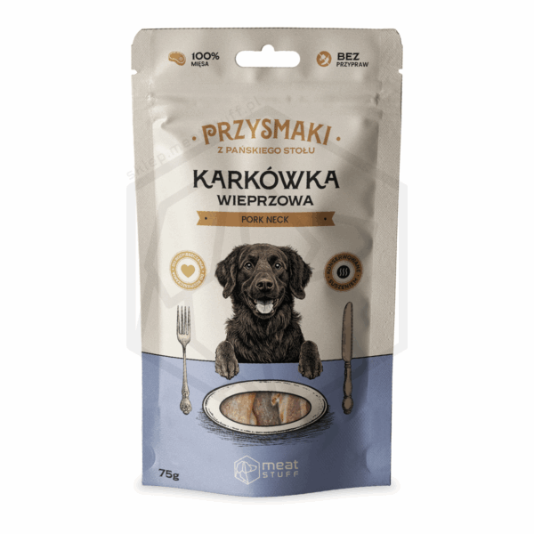 Przysmaki "Z Pańskiego Stołu" - Karkówka wieprzowa dla psa - 75 g MEAT STUFF