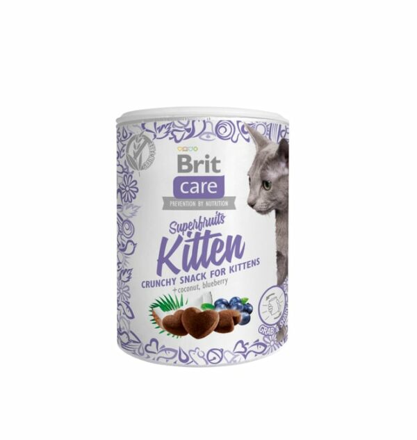 Brit Care Cat Snack Superfruits Kitten, kurczak, kokos i borówka amerykańska