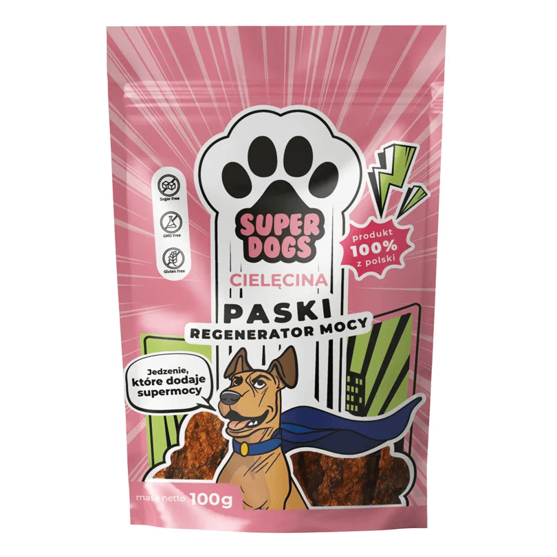 Paski SUPERDOGS Regenerator Mocy. Cielęcina UNISZKI