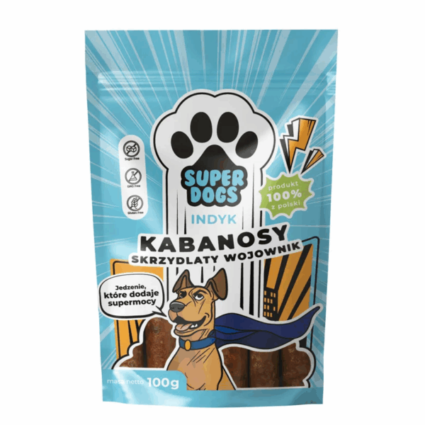Uniszki Superdogs Skrzydlaty Wojownik Paski 100g Naturalny Przysmak Dla Psa Z Indyka
