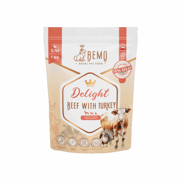 BEMO DELIGHT - KARMA SUCHA DLA PSA Z WOŁOWINĄ I INDYKIEM