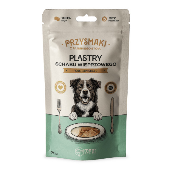 MEAT STUFF Plastry schabu wieprzowego - Przysmaki "Z Pańskiego Stołu". Opakowanie 75g.