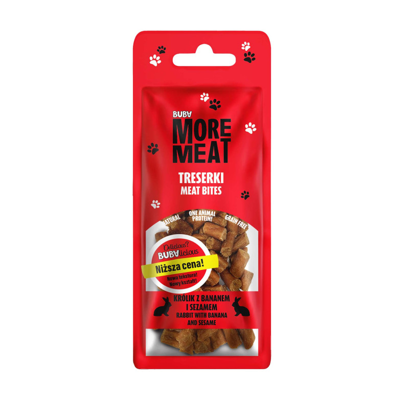 BUBAlicious More Meat treserki 50g królik z bananem i sezamem