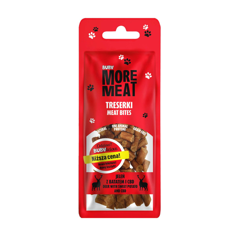BUBAlicious More Meat treserki 50g jeleń z batatem i CBD