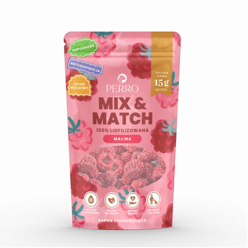 PERRO MIX & MATCH Malina Przysmaki liofilizowane 15g